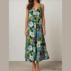 Vintage Victoria’s Secret Floral Maxi Dress Small Satin Fairy Cottagecore A-line